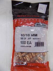 lot 102 image: 100 Winchester 4010mm 180gr Bullets