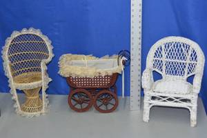 lot of doll chairs