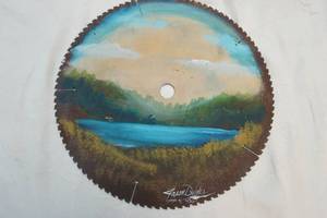 lot 11 image: painted 15 saw blade