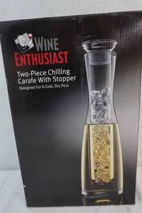 lot 16 image: new Wine Enthusiast 2-piece chilling carafe with stopper