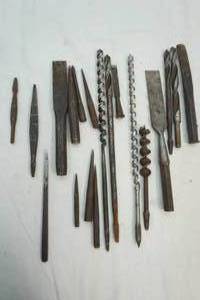 lot 21 image: tools-drill bits, chisels, and punches