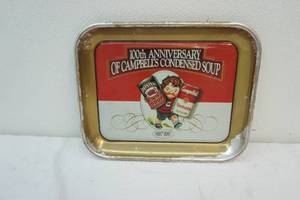 lot 24 image: collectible Campbells metal serving tray