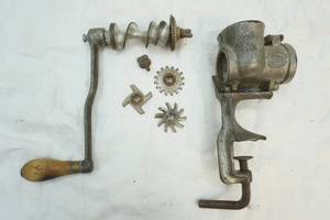 lot 141 image: antique Russell & Erwin meat grinder