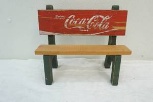 lot 159 image: wood Coca-Cola wood bench