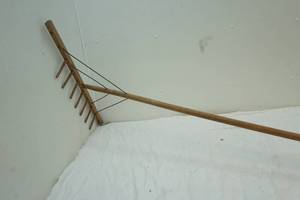 lot 212 image: antique wood hay rake