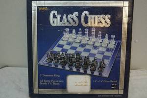 lot 231 image: Fundex glass chess board