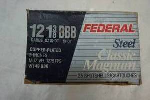 lot 257 image: ammunition 12 ga steel shot copper plated shells