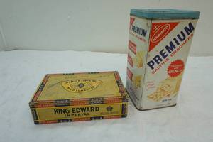 lot 274 image: Nabisco cracker tin and King Edward tobacco box