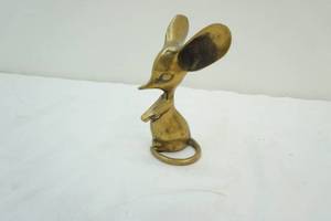 lot 66 image: vintage big ear rat solid brass
