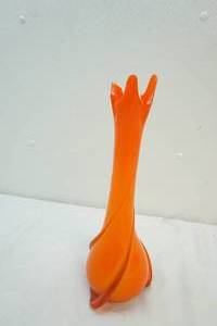 lot 69 image: orange glass vase
