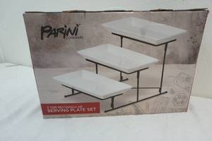 lot 92 image: Parini cookware 3 tier serving plate set