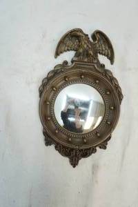 lot 95 image: vintage Homco wall bubble mirror with eagle