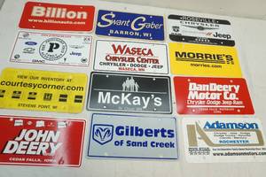 lot 107 image: auto dealer advertisement license plates