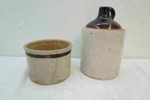 lot 125 image: moonshine jug and crock