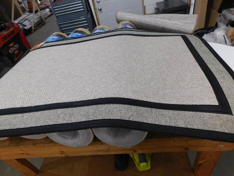 lot 39 image: StyleWell Racetrack Gray 30 in. x 47 in. Rubber Door Mat