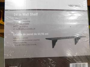lot 40 image: (2) Home Decorators Collection Classic 1-Piece 7.5 in. D x 23 in. L MDF Espresso Shelf Kit