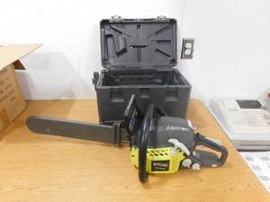 lot 69 image: RYOBI 18 in. 38cc 2-Cycle Gas Chainsaw with Heavy Duty Case