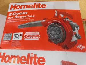 lot 74 image: Homelite 150 MPH 400 CFM 26cc Gas Handheld Blower Vacuum