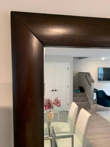 Wood Framed Large Mirror with Easel Back