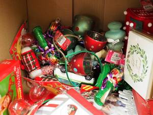 Box of Christmas stuff