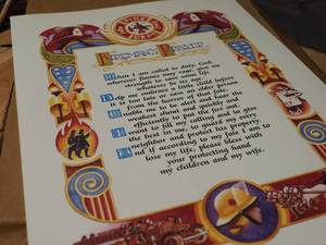Firemans prayer print
