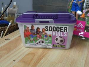 Soccer Barbie and figurines