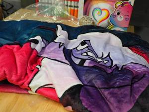 Care  Bear, blanket & markers