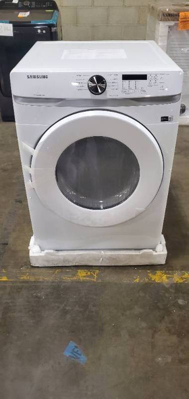lot 315 image: Samsung 7.5 cu. ft. 240-Volt White GAS Dryer with Sensor Dryer (Scratch & Dent) - 1 Year Warranty