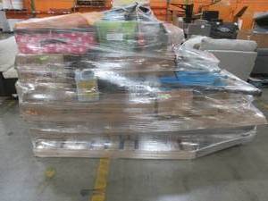 lot 707 image: LARGE WHOLESALESALVAGE PALLET Of FURNITURE PARTS, SMALL HOUSEWARES, CLAMPS AND MORE