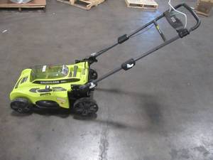 lot 711 image: Ryobi (Tool Only) 20 in. 40-Volt Brushless Lithium-Ion Cordless Battery Walk Behind Push Lawn Mower - Does NOT include Battery and Charger - Does not run - Needs Work.