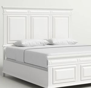 lot 801 image: Three Posts Grantham King Solid Wood Low Profile Standard Bed, King (Headboard only)