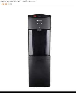 lot 38 image: Glacier Bay Matte Black Top Load Water Dispenser. See Pictures