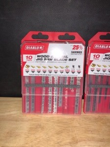 lot 3 image: (2) DIABLO T-Shank Jig Saw Blade Set (10-Piece). See Pictures