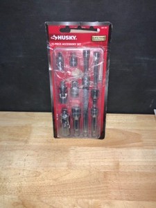 lot 5 image: Husky 14, 38, and 12 in. Drive Master Accessory Set (11-Piece). See Pictures