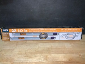 lot 43 image: IDEAL SECURITY 140 lbs. Dark Blue Garage Door Extension Spring with Safety Cables (2-Pack). See Pictures