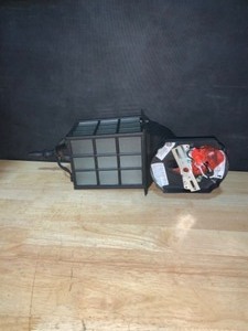 lot 87 image: Hampton Bay Black Outdoor LED Wall Lantern Sconce. See Pictures