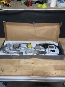 lot 91 image: Glacier Bay Touchless LED Single-Handle Pull-Down Sprayer Kitchen Faucet with Soap Dispenser in Stainless Steel. See Pictures