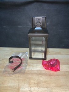 lot 95 image: Progress Lighting Gibbes Street Collection 1-Light Antique Bronze Clear Beveled Glass. See Pictures