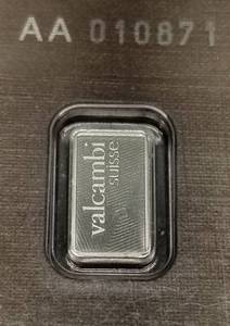 1 GRAM .999 PLATINUM BAR VALCAMBI CARDED SEALED