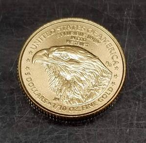 2022 US $5 GOLD EAGLE 110th TROY OZ FINE GOLD