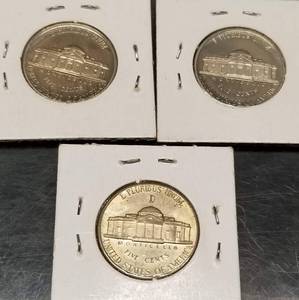 GROUP OF 3 JEFFERSON NICKELS 2 PROOFS & 1 SILVER WWII