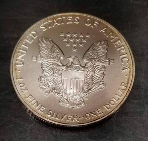 1993 AMERICAN SILVER EAGLE 1 TROY OZ .999 FINE SILVER DOLLAR