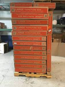 Pallet of assorted The Home Depot Heavy-Duty Large Adjustable TV and Picture Moving Boxes with Handles (2 Pack) - 10 plus