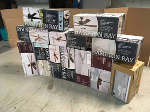 Mixed Lot of Hampton Bay Fans - Various Models and Conditions - Review all pictures
