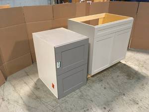 Mixed Lot of 2 Cabinets in Gray and Light Grey - Review all pictures