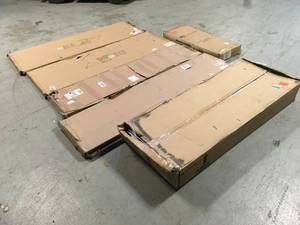 lot 4 image: Mixed Lot of assorted Black Metal Wire Grid Wall Panel, Selving and furniture  for Home Storage Varius Styles and conditions