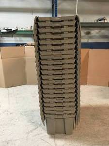 lot 29 image: Lot of assorted HDX 26-Gal. Commercial Flip Top Tote in Gray -Customer Returns  - Review all pictures