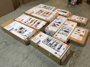 lot 31 image: Pallet of HDX STORAGE SHELVES - Customer Returns - Review all pictures