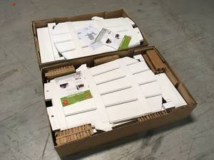 lot 38 image: Lot of 2  Keter Troy White Adirondack Chair- Custumre retuirns  Review all pictures