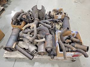 Pallet Lot of Aircraft Exhaust - Mufflers, Tubes and Clamps - NO SHIPPING